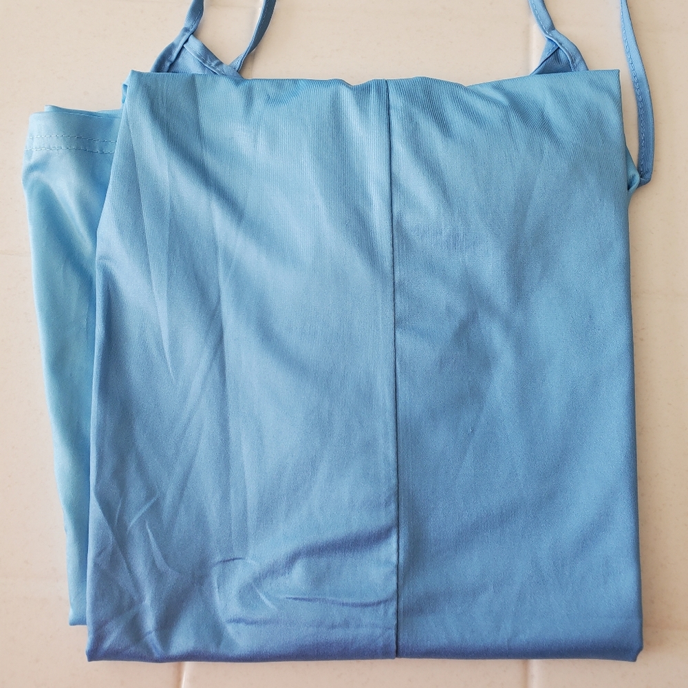 V-Neck Beach Maxi Sun Blue Cover Up - Picture 2 of 3